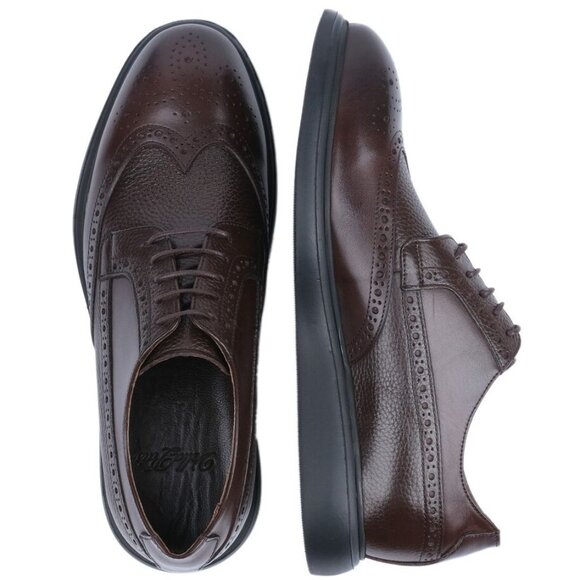 VELLAPAIS Mare Leather Wingtip Sneakers Shoes Size 12 Dark Brown NEW - Picture 4 of 15